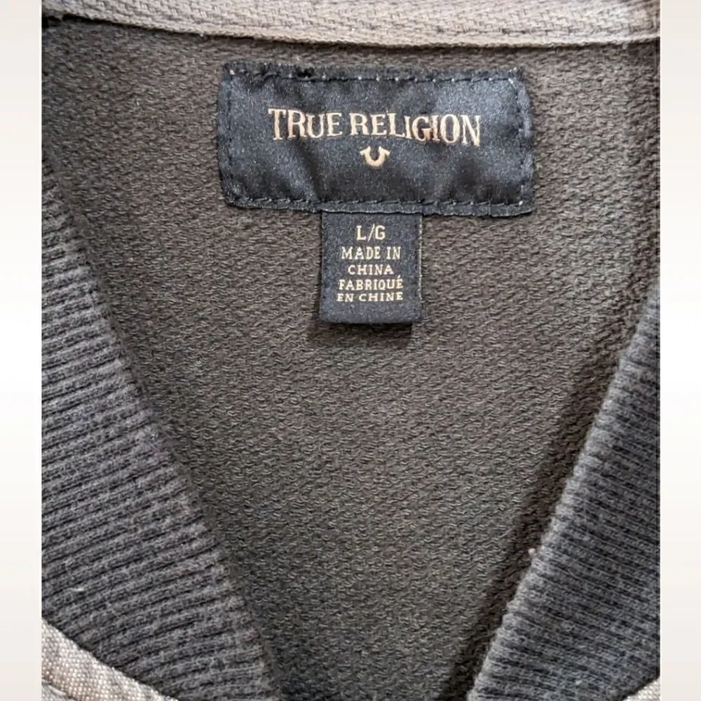 True Religion Bomber Jacket Grey Men's Size L